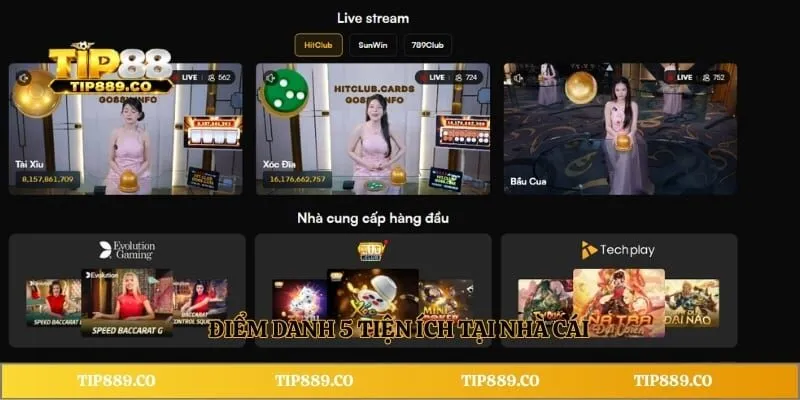 Giới thiệu TIP88 3 Điểm danh 5 tiện ích tại nhà cái