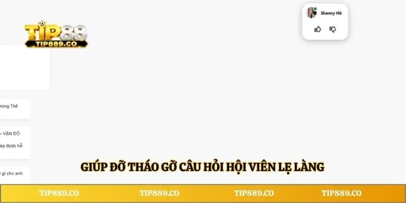 Liên hệ TIP88 1 Giúp đỡ tháo gỡ câu hỏi hội viên lẹ làng