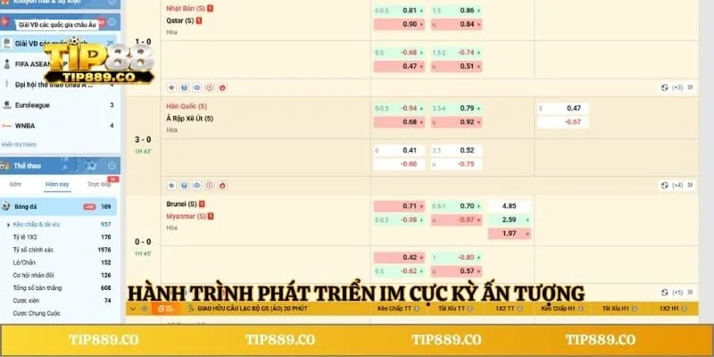 IM Sports Sân Chơi Cá Cược Thể Thao Hàng Đầu Châu Á Hiện Nay 2 Hành trình phát triển IM cực kỳ ấn tượng