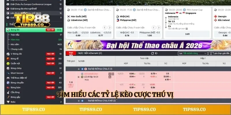 SABA Sports - Cung Cấp Trải Nghiệm Cá Cược Đỉnh Cao Nhất 4 Tìm hiểu các tỷ lệ kèo cược thú vị