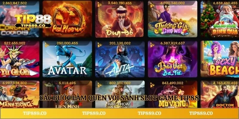 Các bước làm quen với sảnh slot game TIP88
