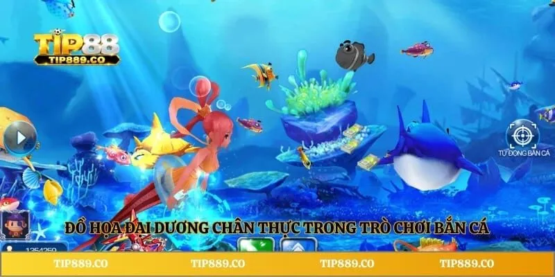 Đồ họa đại dương chân thực trong trò chơi bắn cá