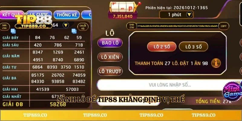 Sảnh lô đề TIP88 khẳng định vị thế
