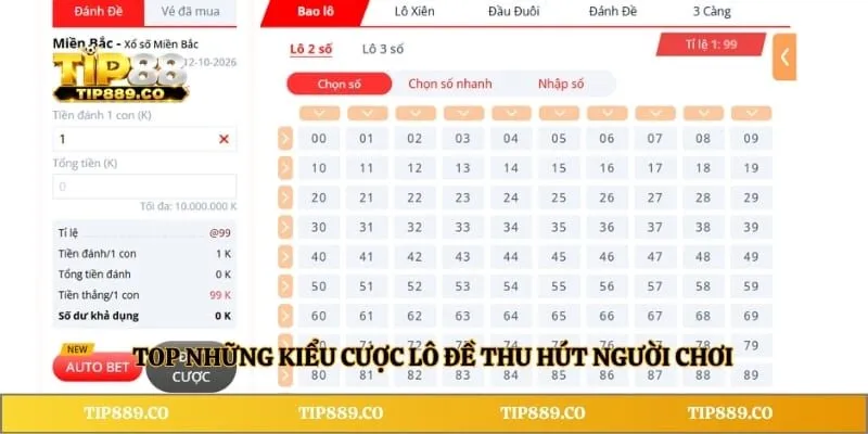 Top những kiểu cược lô đề thu hút người chơi 