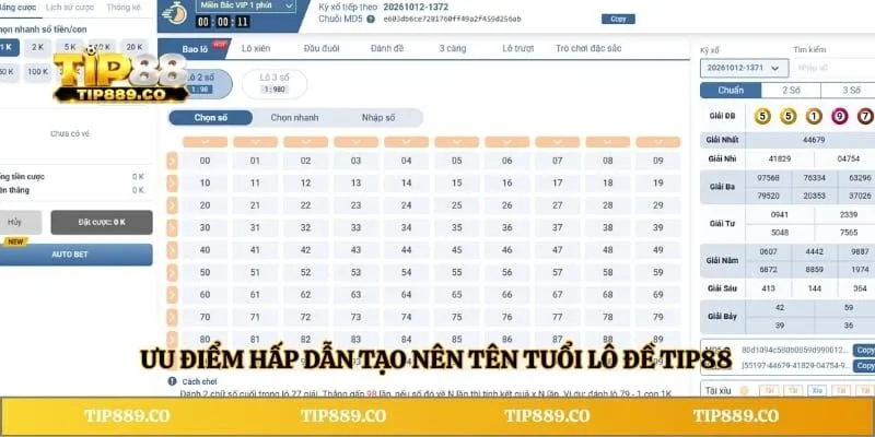 Ưu điểm hấp dẫn tạo nên tên tuổi lô đề TIP88